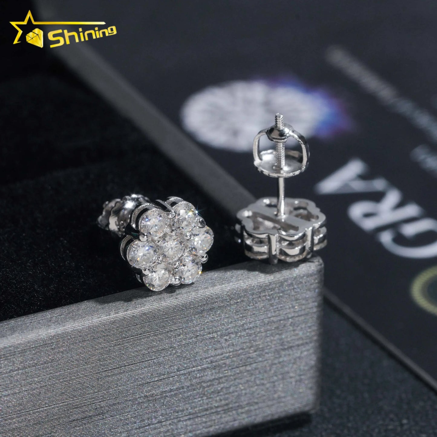 925 Sterling Silver Flower Earrings